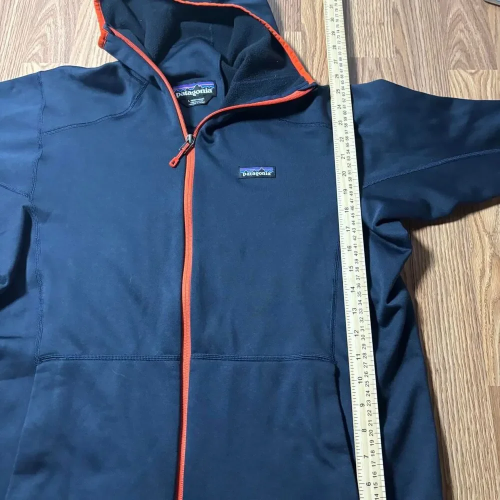 Patagonia Jacket Men’s Blue Large Crosstrek Hybrid Hoody Full Zip Outdoor Fleece